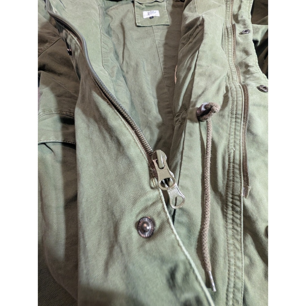 HUF x Peanuts Snoopy Fishtail Parka Jacket Olive Green Mens Large - Picture 14 of 16
